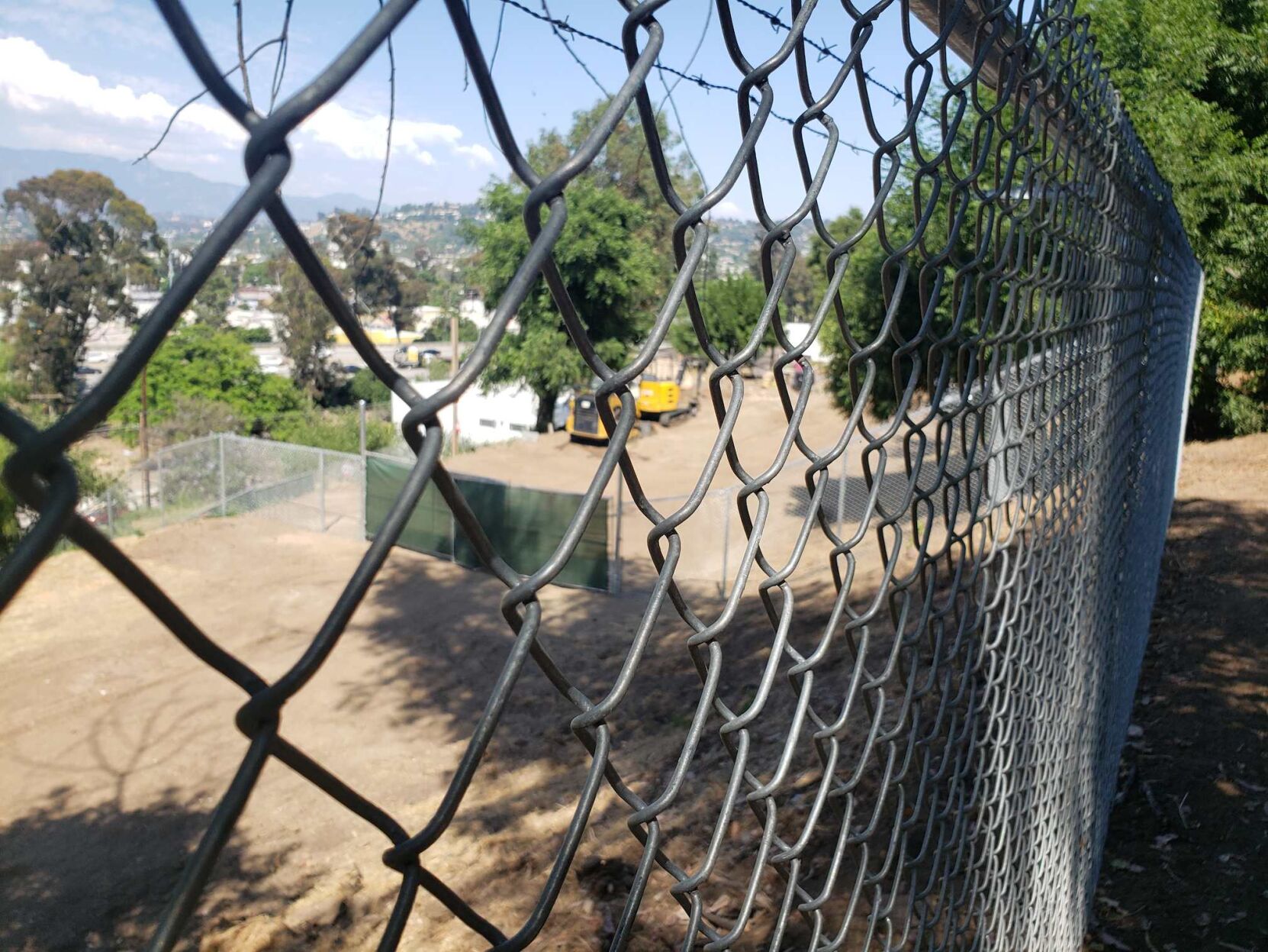 Land flattened along Red Car Path